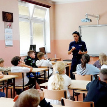 Policjanci spotkali się uczniami. Rozmowy o bezpieczeństwie