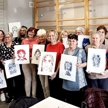 Zajęcia z technik druku artystycznego. 